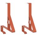 vidaXL Podpora strážcu snehu 2 ks Červená 29,5 x 3 x 34,5 cm Oceľ
