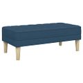 vidaXL lavička s vankúšom Modrá 113 x 57 x 39 cm látka