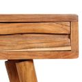 vidaXL Konzolový stolík s vyrezávanými zásuvkami akáciové drevo 118x30x80 cm