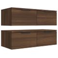 vidaXL Nástenné skrinky 2 ks hnedý dub 68x30x20 cm spracované drevo