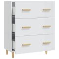 vidaXL Komoda lesklá biela 70x34x90 cm spracované drevo