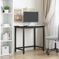 vidaXL stôl Čierny dub 100 x 50 x 76,5 cm Inžinierske drevo a oceľ