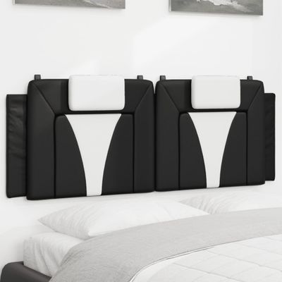 vidaXL Vankúš na čelo postele Viana čierno-biely 137 cm umelá koža