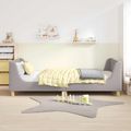 vidaXL Detský rám na posteľ s čelom Svetlosivá 90x200 cm Bouclé