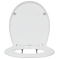 vidaXL WC sedadlo Biela 47 x 37 x 4 cm Duroplast