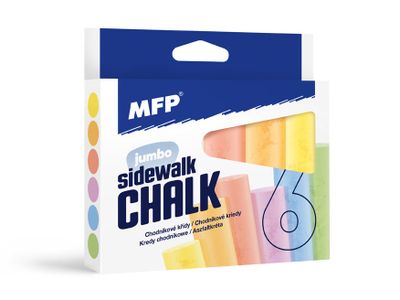 Kriedy M chodníkové okrúhle  6ks mix farieb - krabička