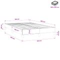 vidaXL Box Spring Posteľ bez matraca Tmavo zelená 140x220 cm Zamat