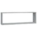 vidaXL Kockové police 4 ks sivé sonoma 80x15x26,5 cm spracované drevo