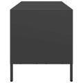 vidaXL TV skrinka čierna 101,5x39x43,5 cm oceľ valcovaná za studena