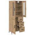vidaXL Highboard 2 ks Remeselný dub 69,5 x 34 x 180 cm