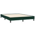 vidaXL Posteľný rám boxsping bez matracom tmavozelený 160x210 cm zamat