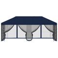 vidaXL Altánok so stenami 6 x 3 m Modrá Polyester a oceľ 190 gsm