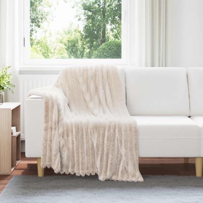 vidaXL Prikrývky na hodenie 6 pcs Béžová 150 x 130 cm Flís