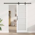vidaXL Posuvné dvere ORKDAL 78 x 211 cm Biela a čierna