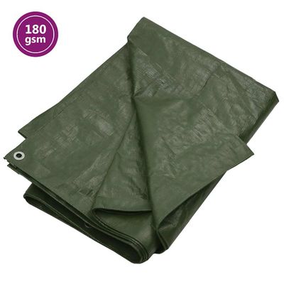 vidaXL Plachta 180 g/m² 8x8 m zelená HDPE