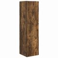 vidaXL Rohová skrinka 27,5x27x102cm Kompozitné drevo Dymová dub