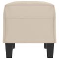 vidaXL Lavica krémová 70x35x41 cm látka z mikrovlákna