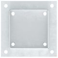 vidaXL Podnože stĺpikov štvorcové 4 ks Strieborná 121x121 mm