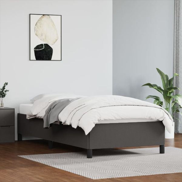 vidaXL Posteľný rám sivá 100x200 cm umelá koža