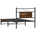 vidaXL Posteľný rám bez matraca dymový dub 80x200 cm kompozitné drevo