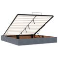 vidaXL Ottoman posteľ s matracom a LED Tmavosivá 200 x 200 cm Zamat