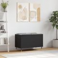 vidaXL Skrinka na platne čierna 74,5x38x48 cm kompozitné drevo