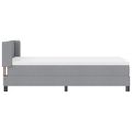 vidaXL Posteľ s pružinovým rámom Svetlosivá 200 x 90 cm látka