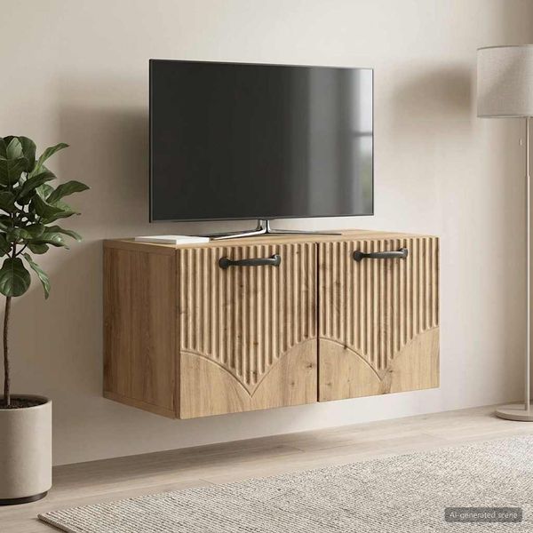 vidaXL Nástenná TV skrinka Nástenný Dub artisan 59,5 x 31 x 30 cm