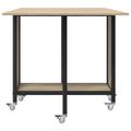 vidaXL Skladací jedálenský stôl s kolieskami 130 x 80 x 76,5 cm