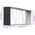 vidaXL Záhradná kôlňa na drevo galvanizovaná oceľ 330x84x152 cm antracitová