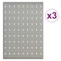 vidaXL Nástenné závesné panely na náradie 3 ks 40x58 cm oceľové