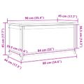 vidaXL Úložná krabica 90 x 45 x 45 cm Masívne dubové drevo