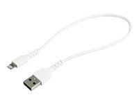 iPhone 7/8/11/11 Pro - Kábel Lightning - USB s pínmi (male) do Lightning s pínmi (male) - 30 cm - biela