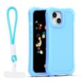 Puzdro Safepop s popruhom pre iPhone 15 6,1" modrá