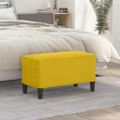 vidaXL Lavička žltá 70x35x41 cm zamat