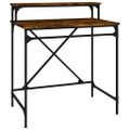 vidaXL Stôl dub sonoma 80x50x90 cm spracované drevo a železo