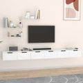 vidaXL Nástenné skrinky 2 ks biele 102x30x20 cm spracované drevo