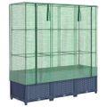 vidaXL Záhon s krytom na skleník ratanový vzhľad 120x40x123 cm