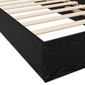 vidaXL Posteľový rám s LED Čierny dub 80 x 200 cm Kompozitné drevo