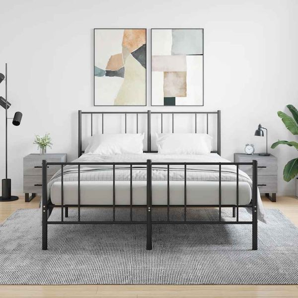 vidaXL Nočné stolíky 2 ks sivé sonoma 40x35x47,5 cm kompozitné drevo