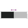 vidaXL Zaťahovacia bočná markíza na terasu 140x514 cm, čierna