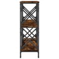 vidaXL Konzolový stolík dymový dub 100x28x80,5 cm kompozitné drevo