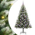 vidaXL Umelý vianočný stromček s umelým snehom 300 LED Teplá biela