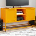 vidaXL TV skrinka horčicovožltá 100,5x39x60,5 cm oceľ