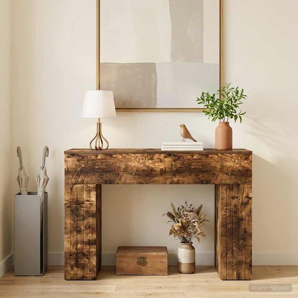 vidaXL Konferenčný stolík Dymový dub 102 x 35 x 75 cm Kompozitné drevo
