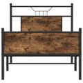 vidaXL Posteľný rám bez matraca dymový dub 80x200 cm kompozitné drevo