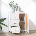 vidaXL Komoda lesklá biela 69,5x34x90 cm spracované drevo