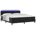 vidaXL LED box s pružinami s čelnou doskou Čierna 180 x 200 cm Zamat