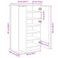 vidaXL Skriňa na topánky Čierny dub 59 x 35 x 100 cm Kompozitné drevo