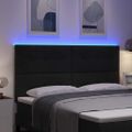 vidaXL LED hlavová doska s LED pásikmi Čierny 180 cm látka